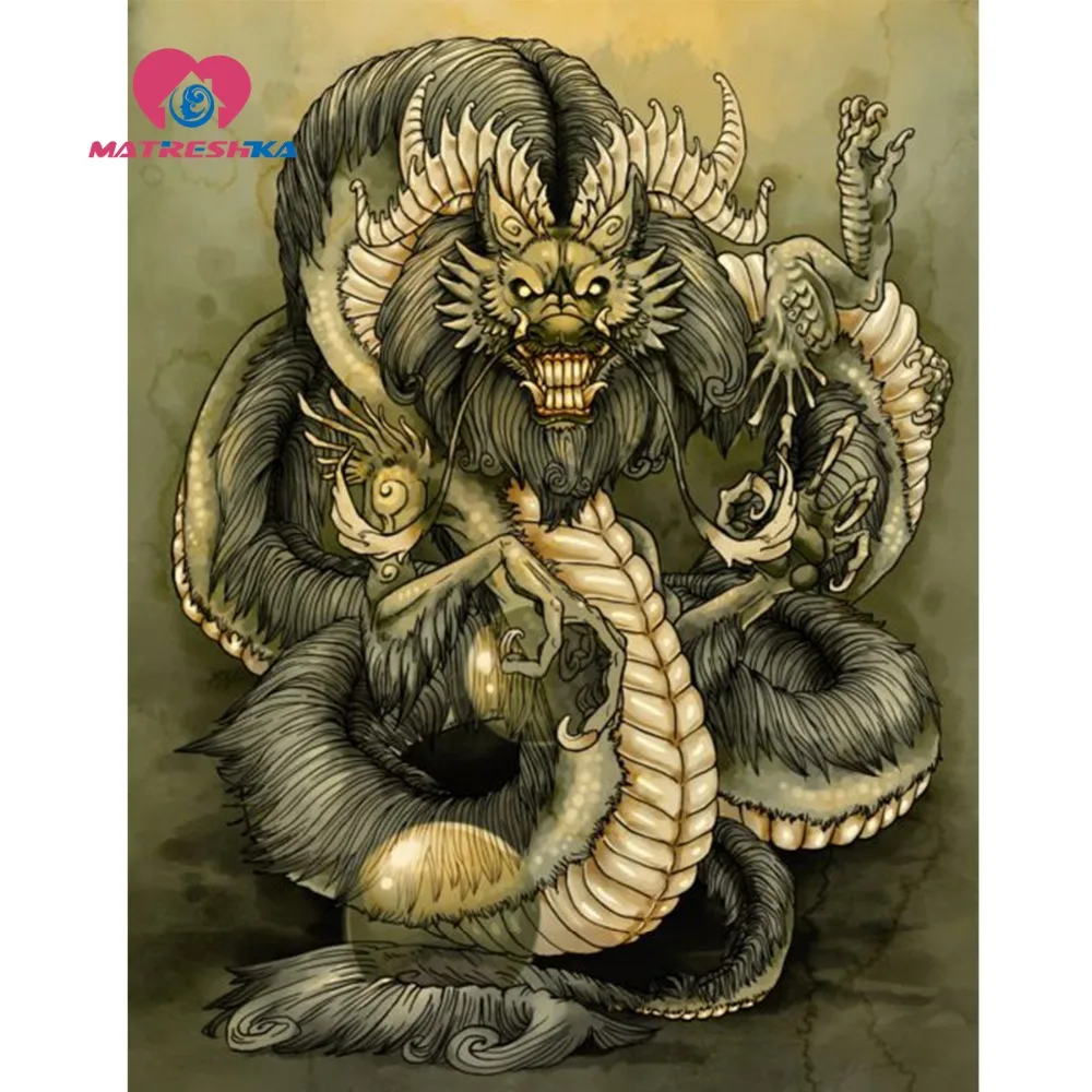 5d diy diamond painting Dragon Pictures of rhinestones full figuration Cross-stitch embroidery kits 5d rhinestone art Crafting