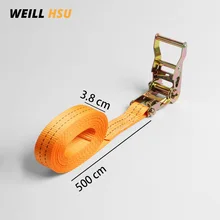 Weill Hsu автомобильный багаж, грузовой полиэстеровый крепежный храповый фиксатор, стягивающиеся ремни 38 мм x 5 метров, емкость 2000 кг