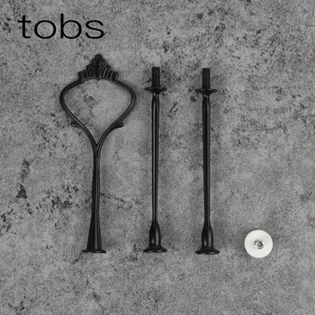 

Cake Plate Support Rack Sweet Cookies Holding Stand Handle Fitting Hardware Rod Plates Holder Crown Shaped Plate Supports 3 Tier