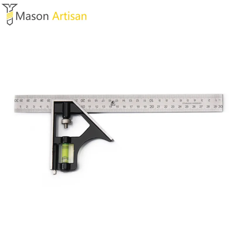 Multifunction Combination Square Decoration Woodworking Stainless steel Zinc alloy handle high accuracy wear clear Laser scale