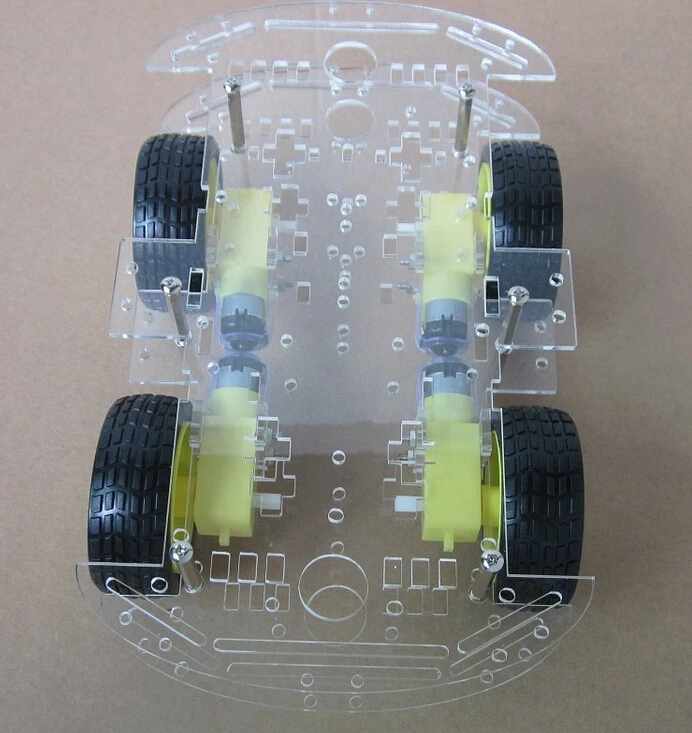 Бесплатная доставка наборы шасси для автомобиля робота 4WD arduino с кодировщиком