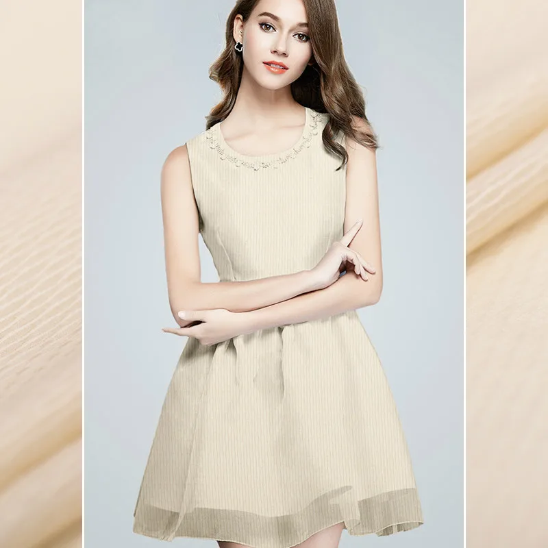 Silk organza satin fabric breathable dress clothing DIY silk fabric