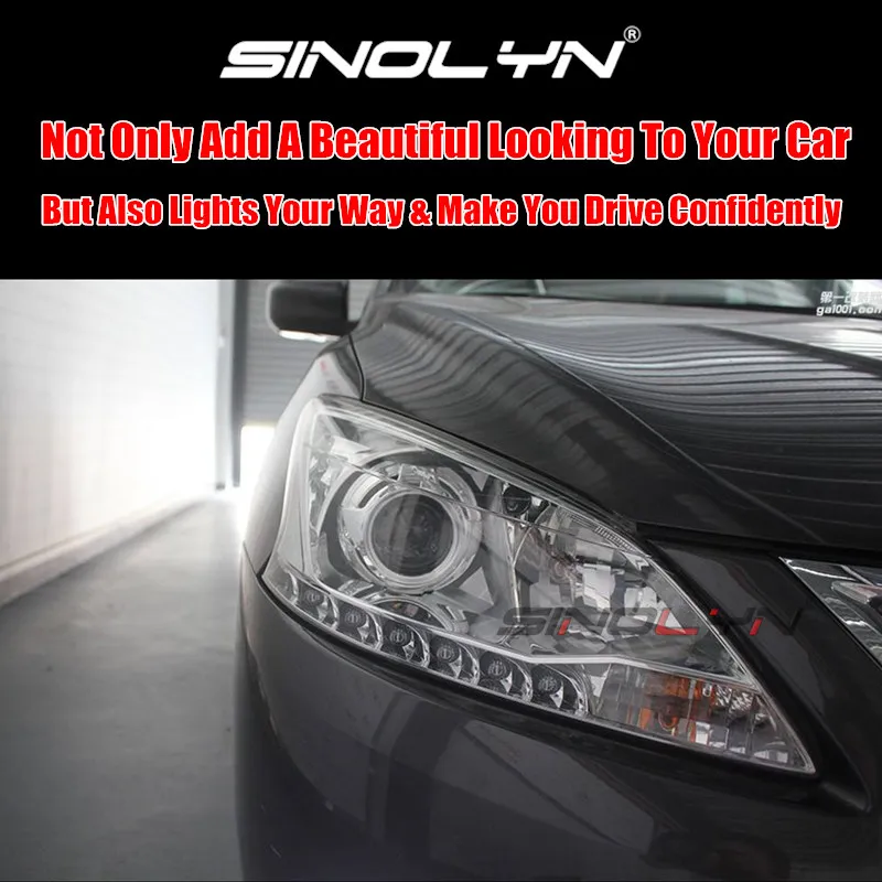 Sinolyn HID проектор фары линзы 3 0 Биксеноновые супер полный металл для H7 H4