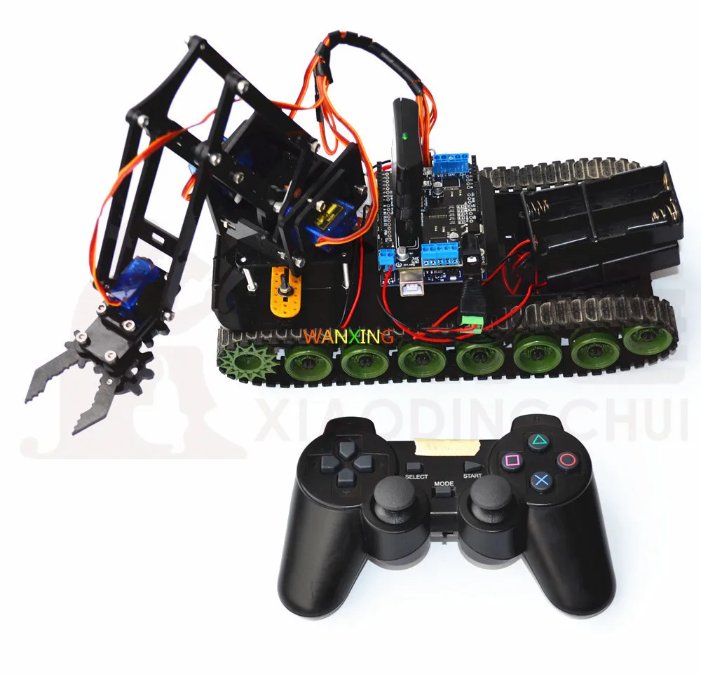 Hi-Tech дистанционного запрограммирован робот, танк манипулятор PS2 mearm, взрослый игрушка-головоломка robo Электрический школы cantasi rasperry pi Роботы