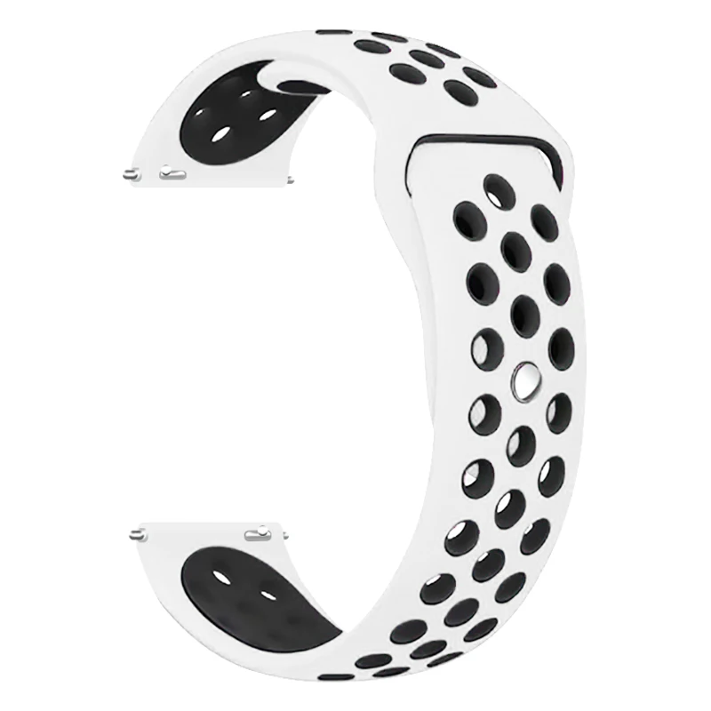 EXRIZU силиконовый ремешок для часов из натуральной кожи для Xiao mi jia mi кварцевые часы Amazfit Bip для samsung huawei умные часы - Цвет: White