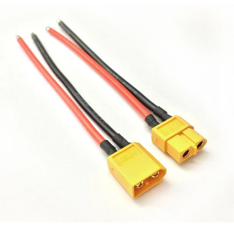 

10CM 14AWG silicone cable with XT60 connector Male and Female wiring for RC lipo battery quadcopter airplane glider