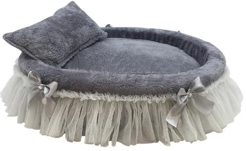 Стиль, кружевная роскошная кровать для питомца, чтобы улучшить сон, удобный диван для питомца, теплый матрас для собаки, красивая круговая кровать для питомца