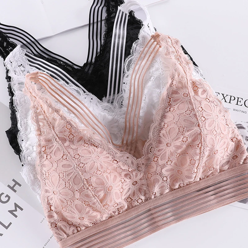 

Sexy Bralette Lace Padded Bra Women Push Up Bra Seamless Brassiere Wire Free Lingerie Underwear Padded Bras For Women z0805