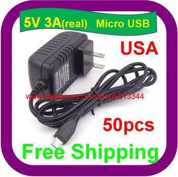 

50PCS 5V 3A Raspberry PI 3 Power Adapter for BPI-M1,BPI-M1+,BPI-R1.y Unit PSU of Banana PI R1,M1,M1+. micro usb charger