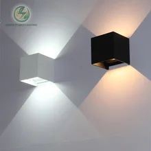 IP65 Cube Регулируемый поверхностного монтажа открытый светодиодное освещение, открытый настенный светильник LED, вверх вниз Светодиодные Бра