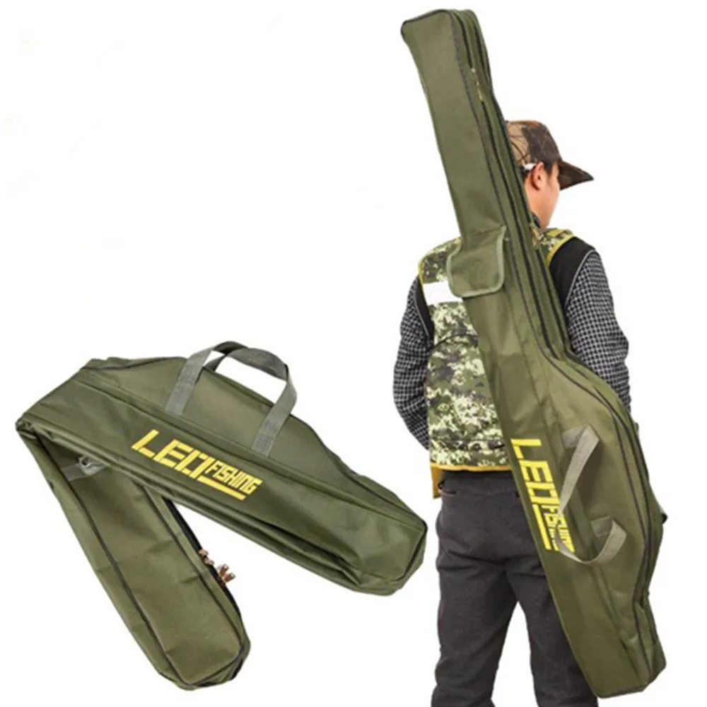 

2019 New Fishing Bag Oxford Cloth Folding Fishing Rod Reel Bag Fishing Tackle Storage Bags Travel Carry Case Pesca
