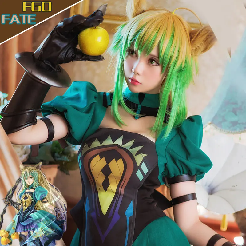 [Stock] аниме Fate/Grand Order Fate/Apocrypha Atalanta зеленый костюм косплей Soldier Drees For Hallowmas Guerrilla