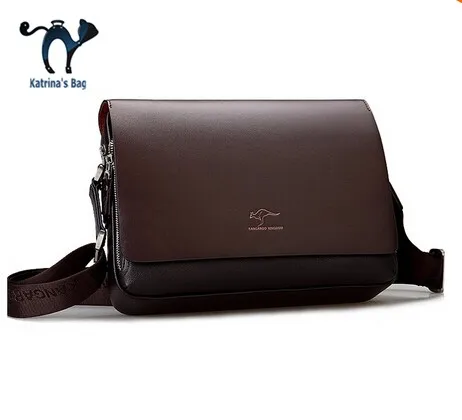 2015 New Interior Slot Pocket Zipper Messenger Bags free Shipping Big Promotion Men Messenger Bags, Genuine Leather Shoulder Bag