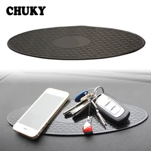 CHUKY 1X Car Dashboard Silicone oval non-slip mat For Volkswagen VW Polo 4 5 7 6 Passat B6 Citroen c4 c5 c3 Kia rio Accessories