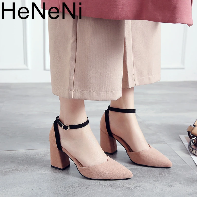 

Sandalias femeninas high heels Women 2019 spring Flock pointed sandals sexy high heels female summer shoes Female sandals mujer