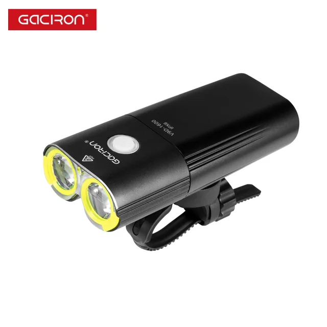 US $56.33 Gaciron 1600 Lm Bicycle Front Torch USB Rechargeable MTB Handlebar Flashlight Waterproof Road Bike 