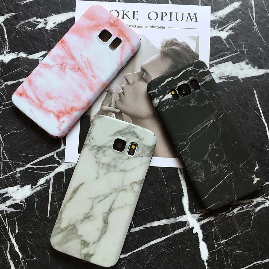 Phone Cases For Samsung Galaxy S7 S8 Edge Case Luxury Marble PC Protective Case For Samsung Galaxy S8 Plus S7 Note 8 Back Cover  (2)