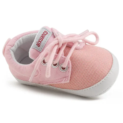 Delebao/летние сетчатые кроссовки; детская дышащая обувь; Infantil для маленьких девочек и мальчиков; спортивная обувь на липучке с мягкой подошвой - Цвет: Pink