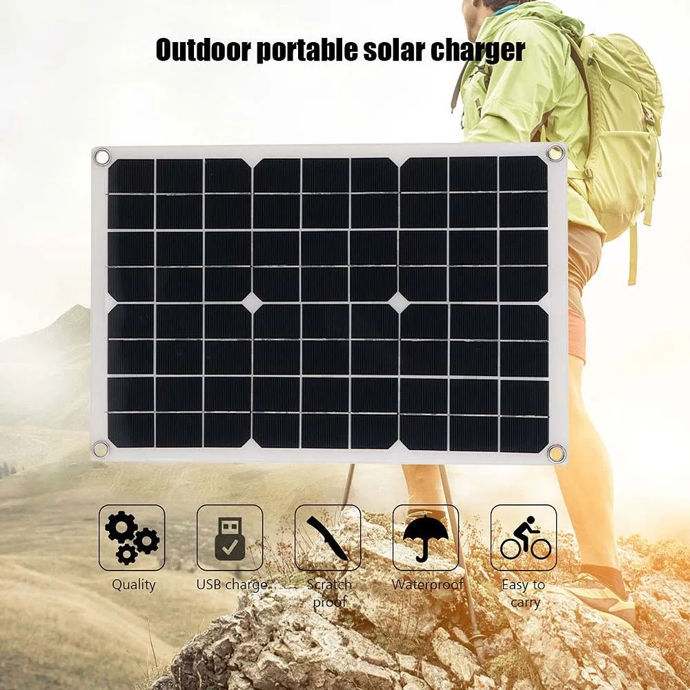 

20w 18v Multi-Purpose Solar Power Board Car Boat Yacht Solar Panel Battery Charger Power Supply Outdoor Emergency Charging Board