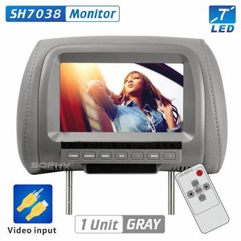 

High Quality 7" inches Car Headrest / Pillow Monitor Video input and Display / Digital LED Screen Panel SH7038