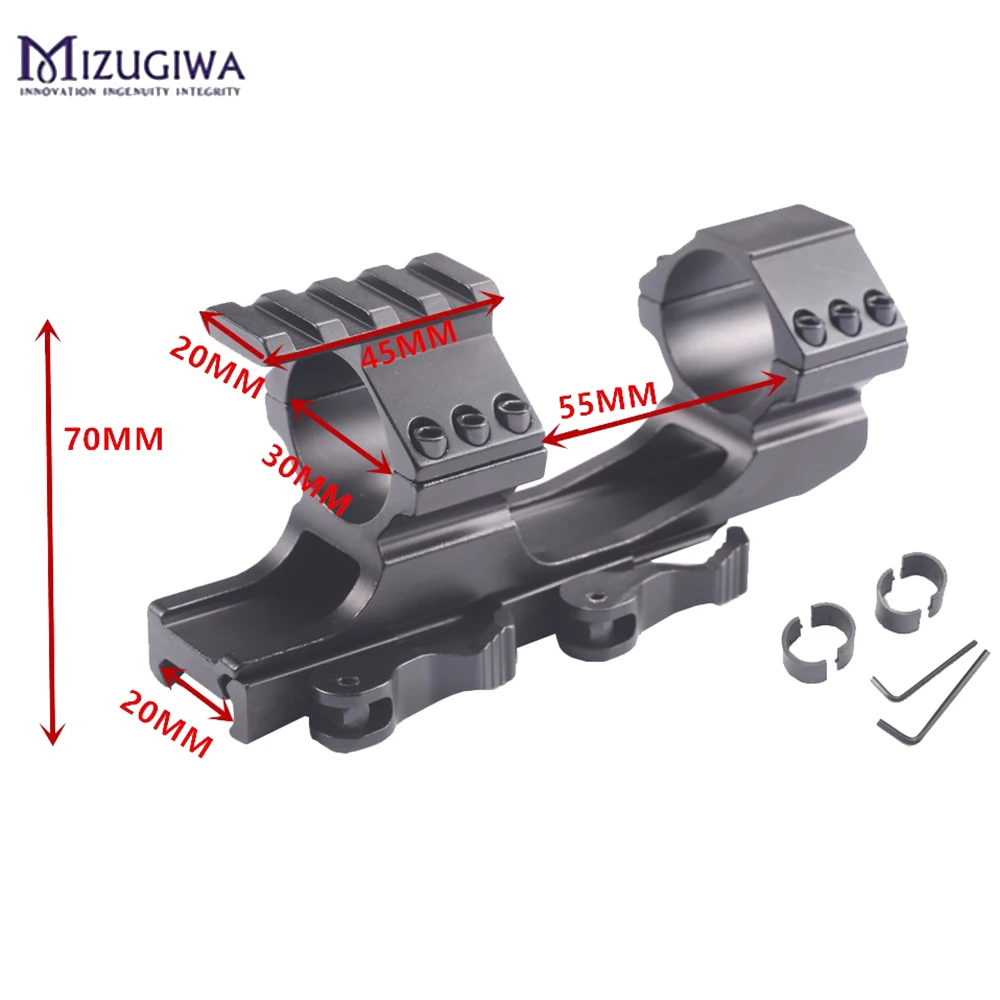 Тактический QD быстросъемное крепление для прицела " 25 мм/30 мм консольное двойное кольцо для 20 мм Пикатинни База для охоты прицел