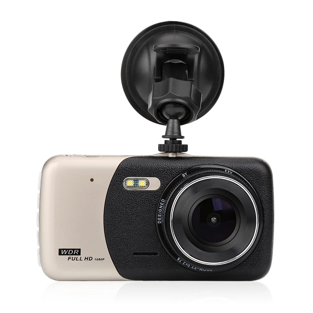 

4" Mini Car DVR Dual Lens Video Recorder Parking Car Camera Night Vision Auto Black Box DVR Camera Full HD 1080P WDR Dash Cam
