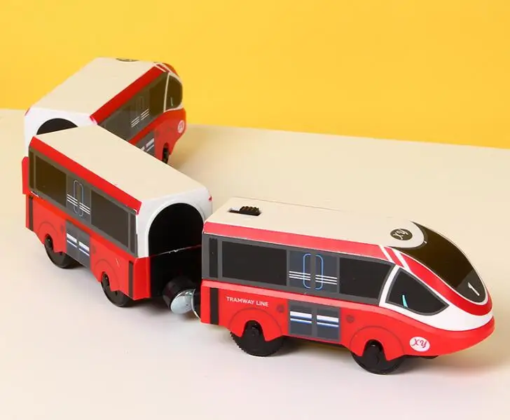 Детские игрушки Электрический поезд Магнитный трек поезд Игрушка совместима с фирменной дорожкой деревянная дорожка Brio развивающая игрушка трек - Цвет: Model 11