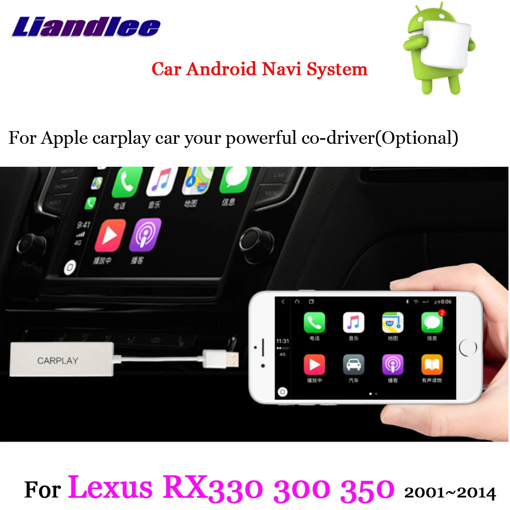Sale Liandlee Car Android System For Lexus RX RX200 RX330 RX300 RX350 400H 2001~2014 Radio Carplay GPS Nav MAP Navigation Multimedia 4