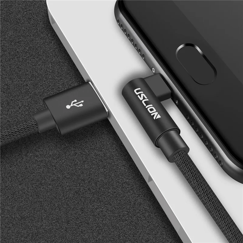 USLION Micro USB кабель для samsung Xiaomi huawei MEIZU Android L Тип MicroUSB Быстрая Зарядка Кабели адаптер данных кабель