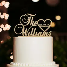 Топпер для свадебного торта, Персонализированные фамилия Топпер для торта, изготовленный на заказ Дата Топпер для торта, деревенский Топпер для торта, уникальное фамилия