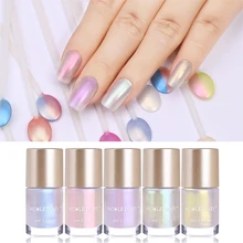 NICOLE дневник 1 бутылка для дизайна ногтей штамповка лак для ногтей серии жемчуг Печать Оболочки ногтей Блестящий Блеск лак для украшения ногтей лак