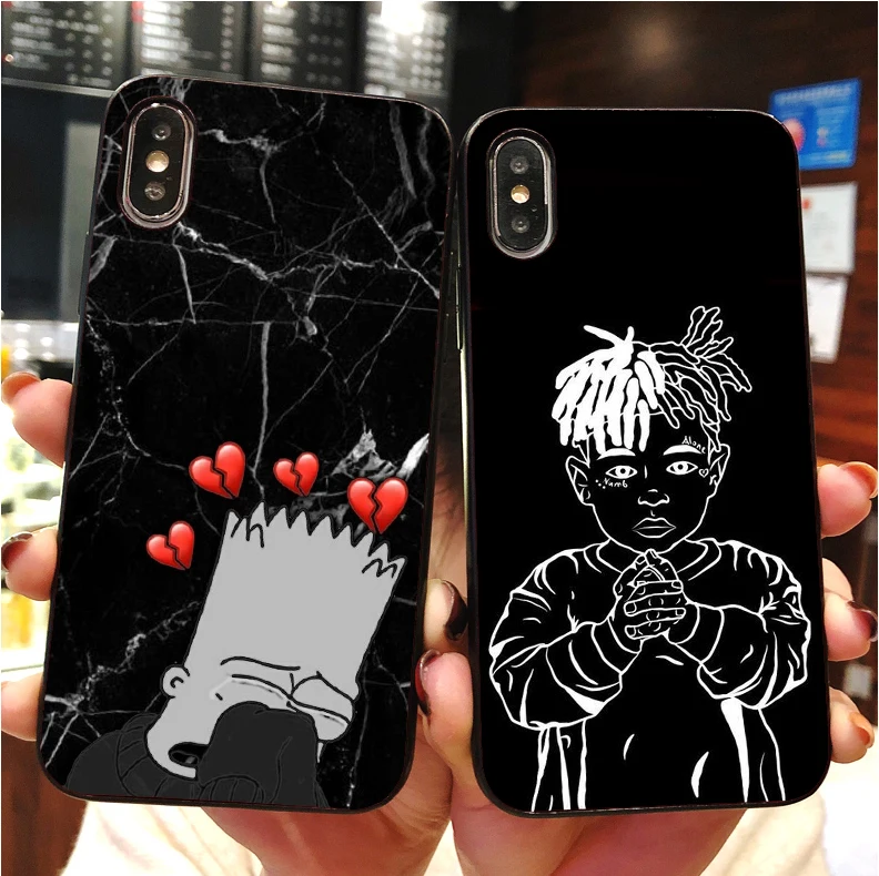 

Hip hop Rapper xxxtentacion bad vibes forever lil peep Soft silicone TPU phone cover case for iPhone MAX XS XR X10 5 6 7 8Plus