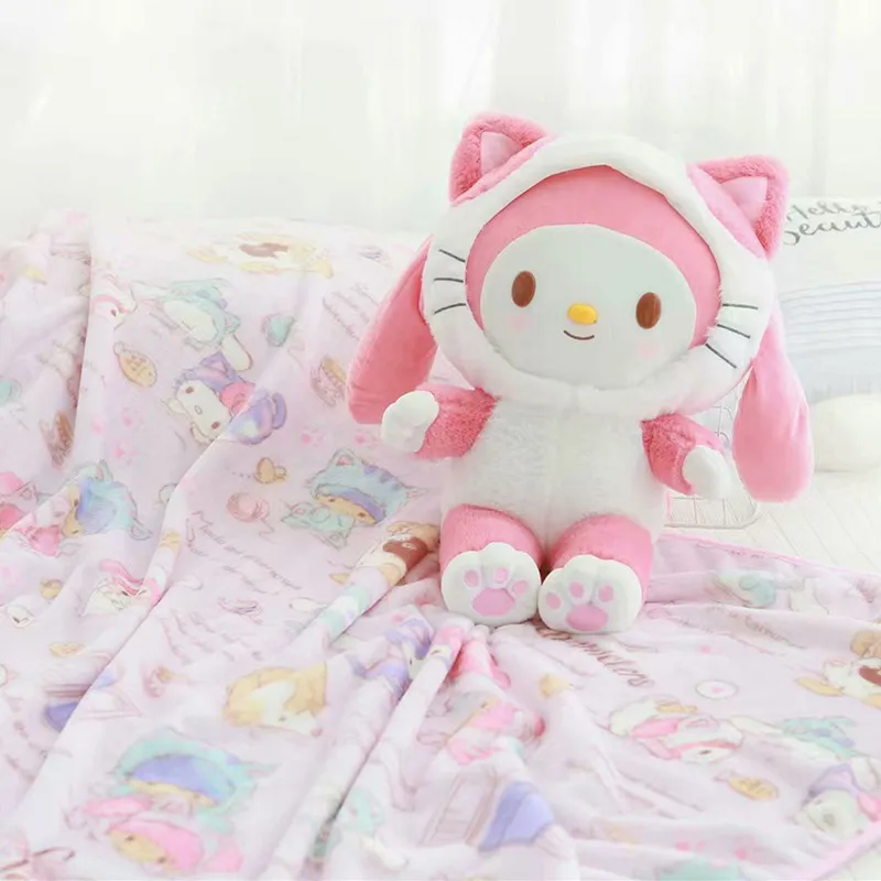 My Melody Cinnamoroll пудинг собака плюшевое одеяло игрушка мягкая чучела животных куклы для детей подарок для девочек 48 см - Цвет: B