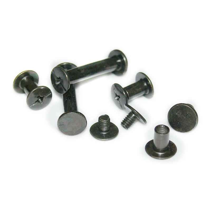 20/10/5pcs Chicago screws M5*6/8/10/12/15/18/20/25/30mm steel Rivet books butt screw photo album binding post screw sex bolt