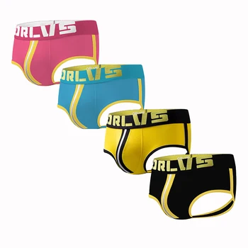 

4PCS Men Underwear shorts Backless Buttocks Cotton Sexy open back Gay Men Underwear JockStraps cuecas Gay panties