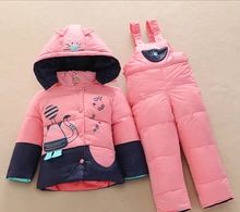 New Children winter Down Clothing Set for Girls Boys warm Kids Down Jacket Parkas suit thick
