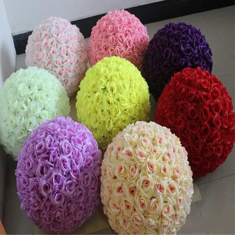 Buy 8 "20CM Beautiful Wedding Silk Rose Flower Kissing Balls Artificial