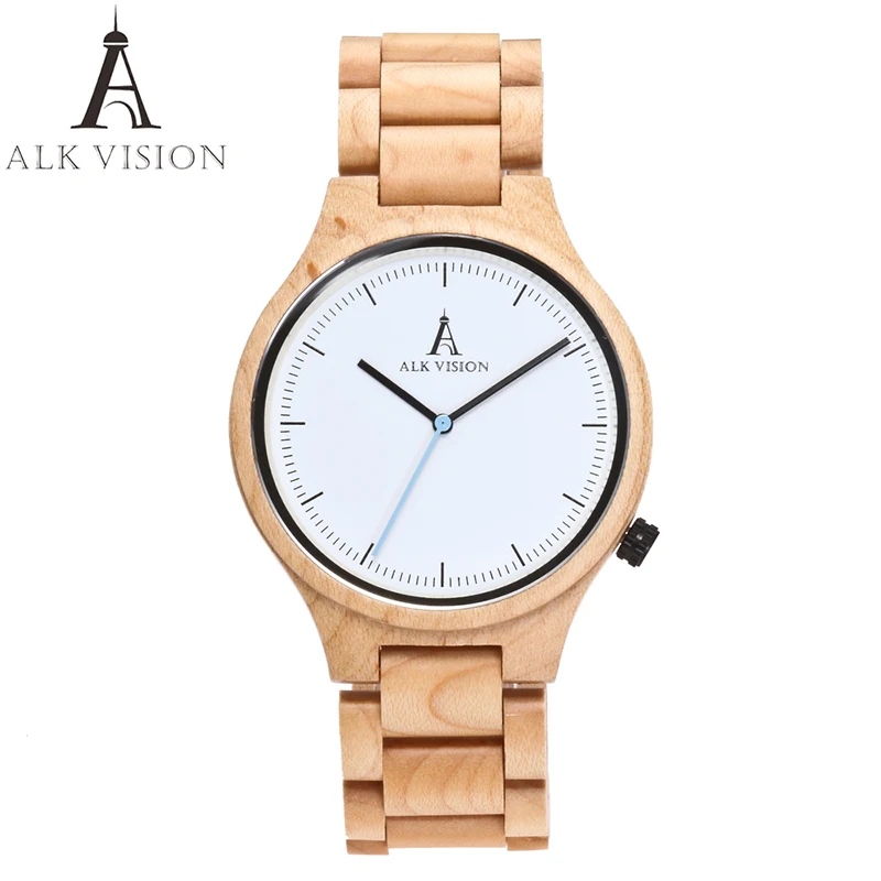 ALK Vision Часы для влюбленных пар Мужские часы лучший бренд роскошь Деревянные