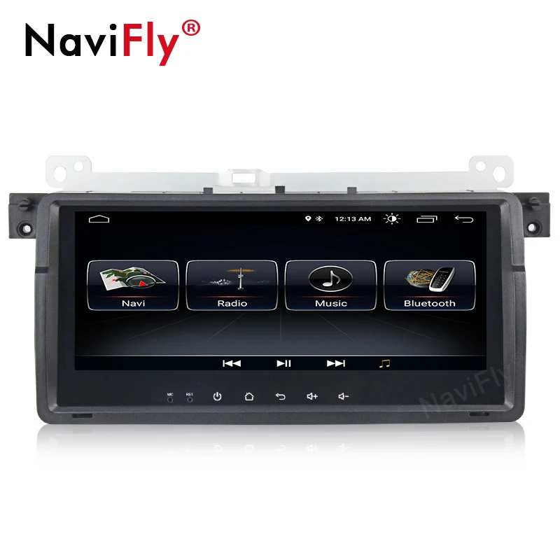 Top NaviFly 8.8 inch Android 8.1 Car multimedia player for BMW E46 M3 1998-2006 with Radio GPS navigation Stereo head unit Wifi BT 1