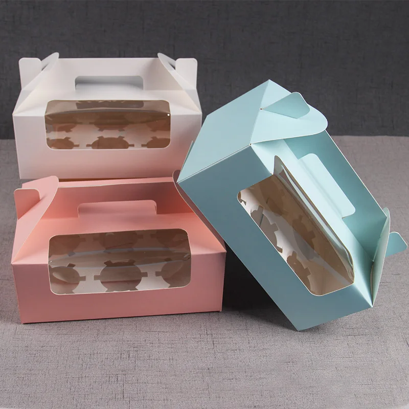 Buy 50 X 6 Cavity Pure Color Muffin Portable Handle