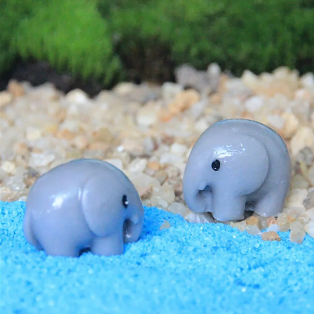 Miniature Craft Resin Elephant Cute Resin Animal Figurines Mini
