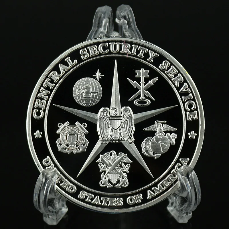 Новое поступление Америка Центральная служба безопасности серебряные монеты изысканные памятные монеты сувенирный подарок 40 мм
