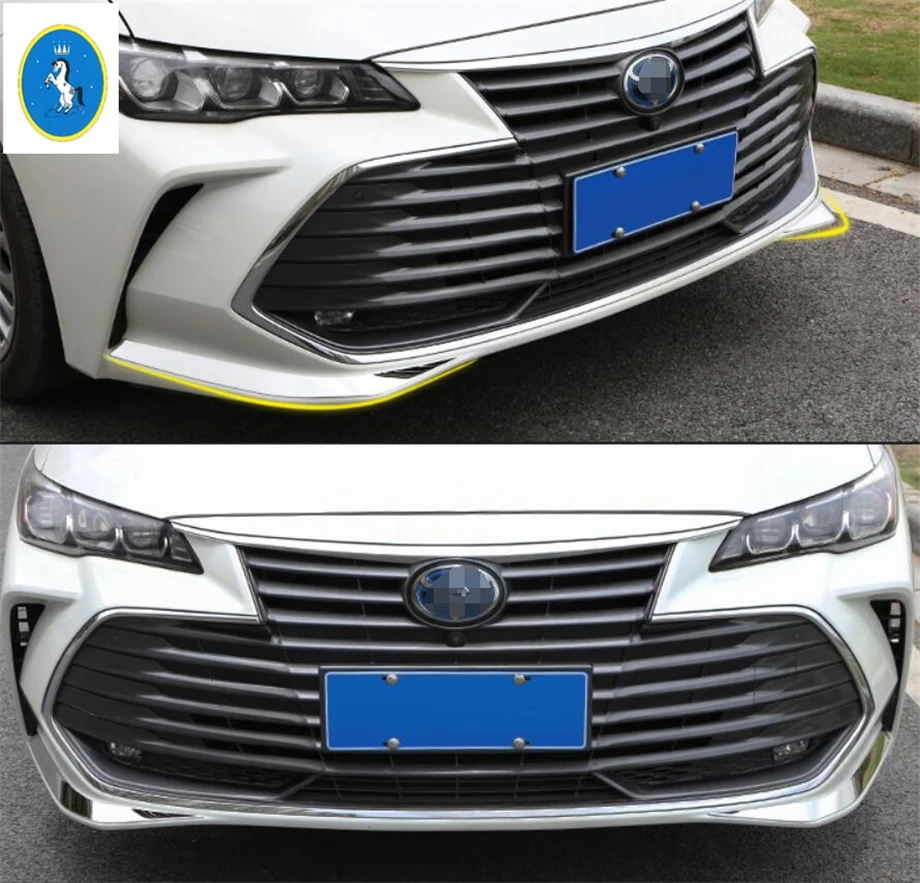 

Yimaautotrims Auto Accessory Front Under Protector Corner Strip / Fog Lights Lamp Eyebrow Cover Trim Fit For Toyota Avalon 2019