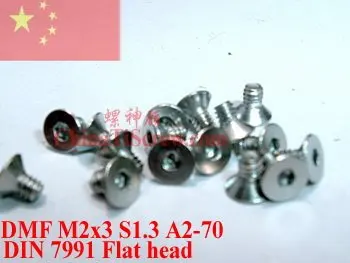

Stainless Steel screws M2x3 DIN 7991 A2-70 Polished ROHS 100 pcs
