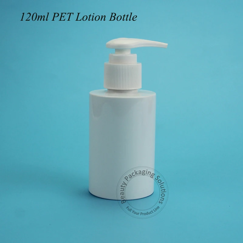 20pcs/Lot Promotion Plastic 120ml PET Lotion Bottle Cosmetic 4OZ White Lid Container Refillable Protable Case Travel Packaging | Красота и
