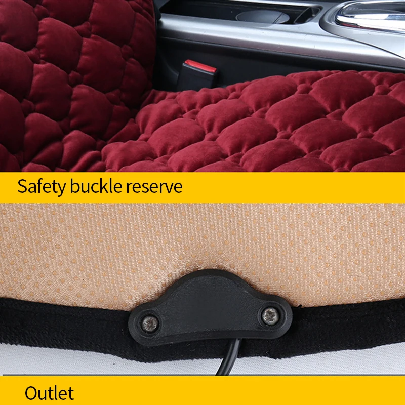 Car Heated Seat Cover 12V Cushion Heating Warm for Winter Automatic Temperature Control Electronic Goods Heater Seat Accessories
