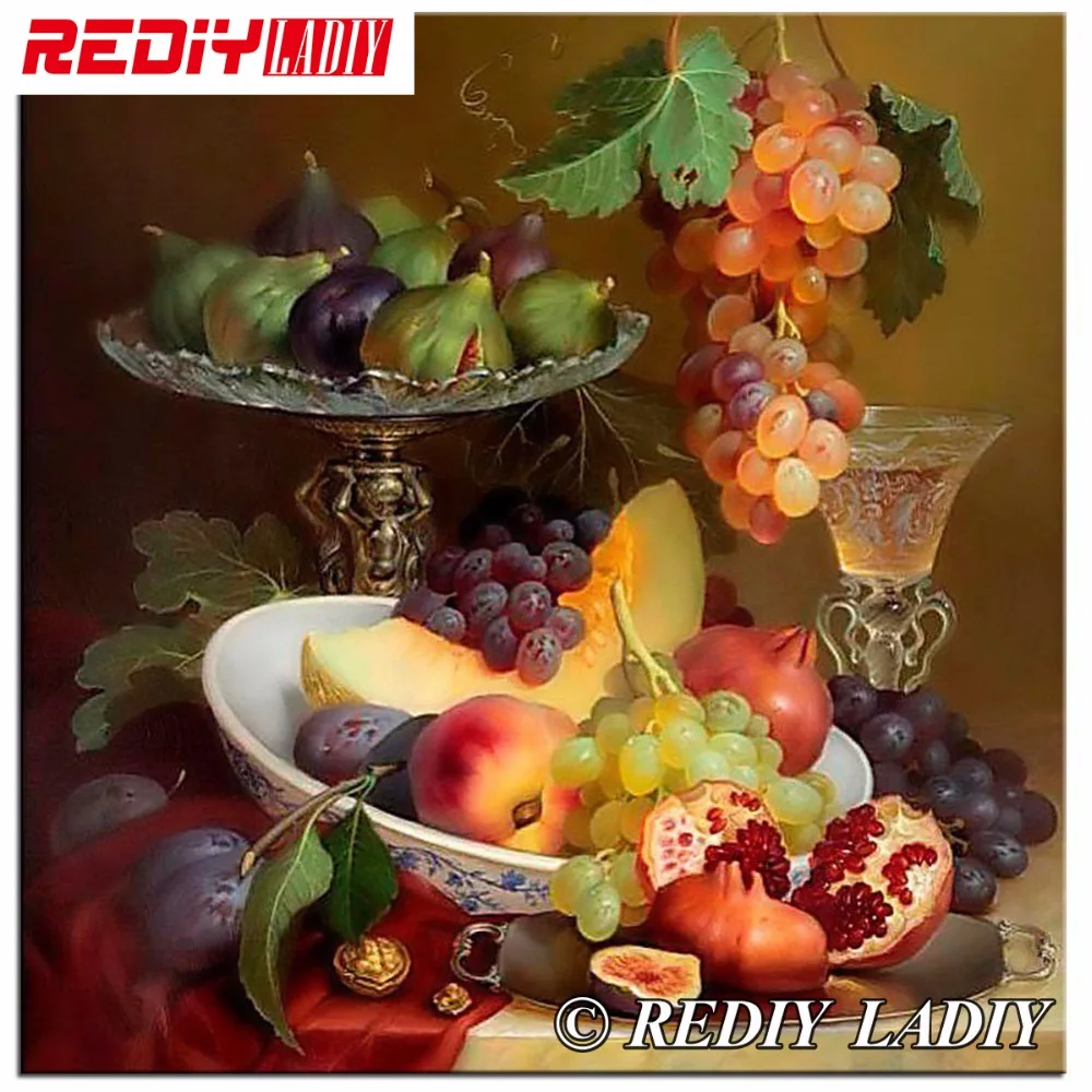 

DIY Diamond Painting Diamond Embroidery Still Life with Grapes Hobbies and Crafts Pictures of Rhinestones Material For Handmade
