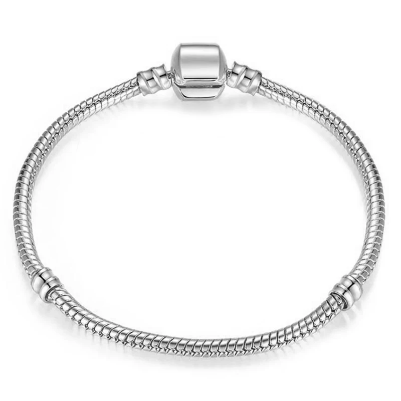 Bracelet Jewelry BAOPON Rose Gold Color Snake Chain Charm Bracelet Fit Original Beads Brand Bracelet Jewelry Gift For Women