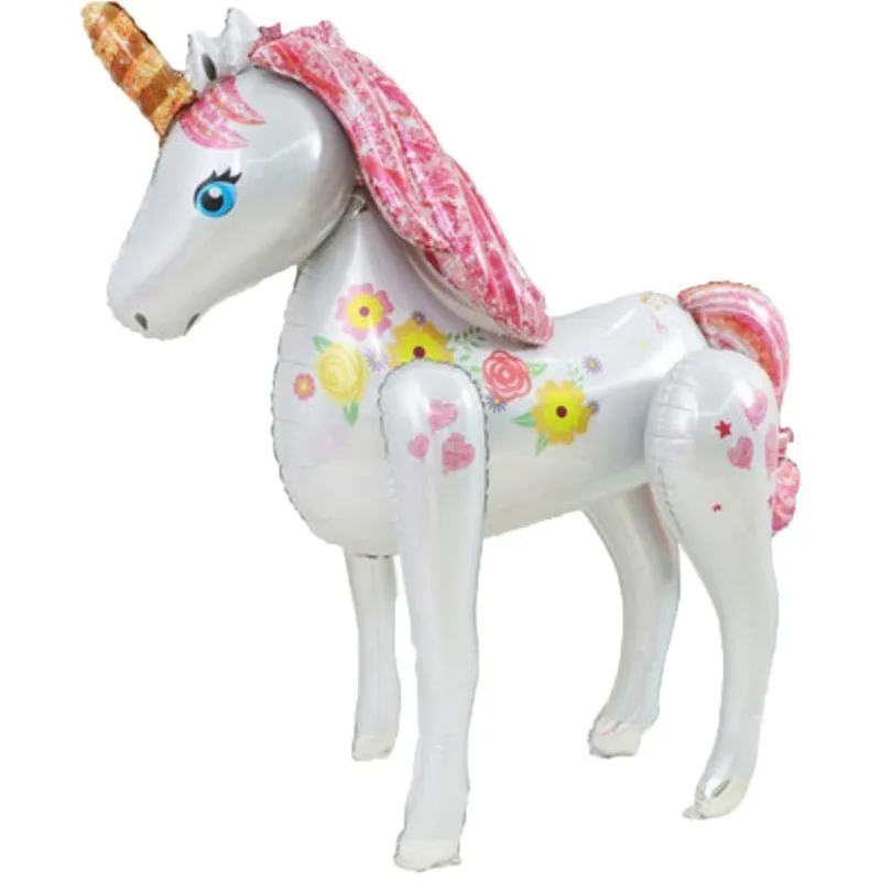 

1pc Large 3D Standing Unicorn Aluminum Foil Balloons Unicorns Party Decor Supplies Store Decoration Aniversario Confetti Ballon