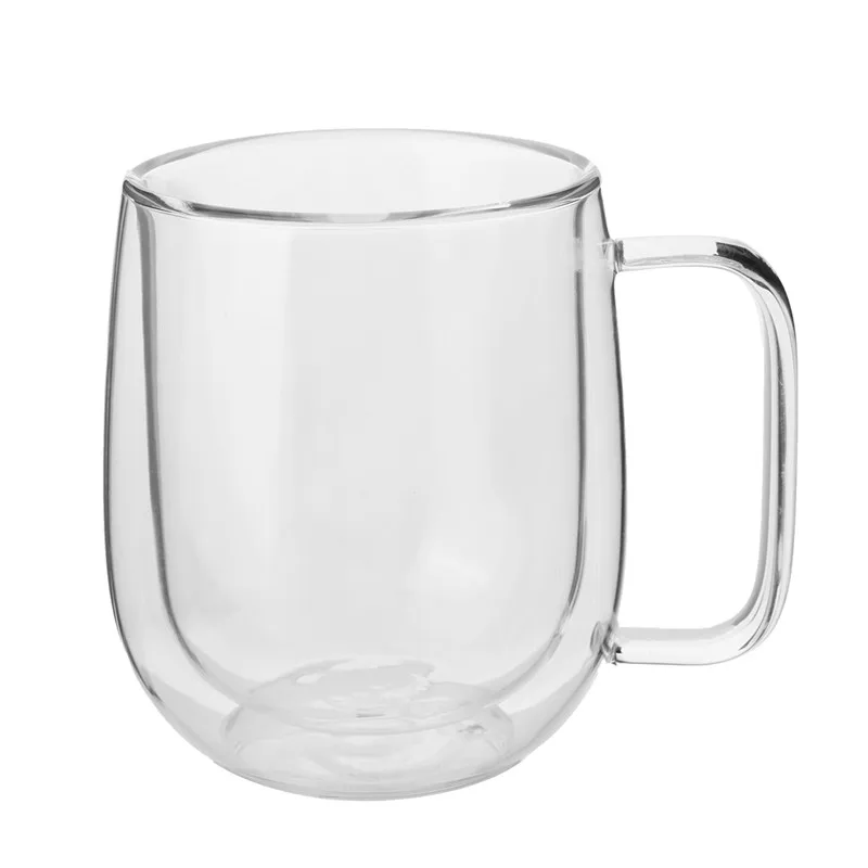 

300ml Handmade Heat Resistance Double Wall Clear Glass Cup Coffee Milk Tea Beer Mug Transparent Kongfu Cup Home Gift Drinkware